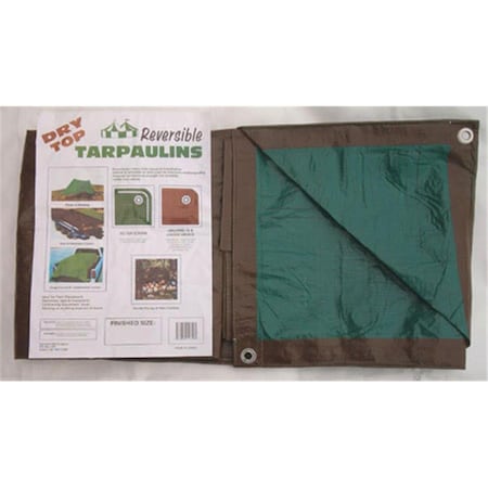 Foremost Tarp 12 ft X 20 ft Tarp, Brown/Green FO309529